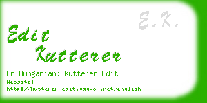 edit kutterer business card